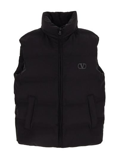 Valentino Sleeveless Down Jacket In Black