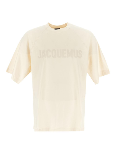 Jacquemus Le Typo Raglan T-shirt In Beige