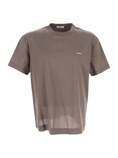 Valentino Cotton T-shirt In Grey