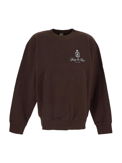 Sporty And Rich Cotton Sweatshirt In Brown