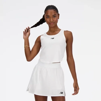 New Balance Women's Cropped Tournament Tank In White