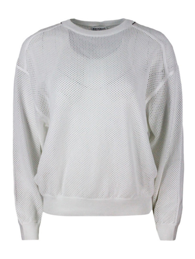 Brunello Cucinelli Embellished Neckline Sweater In White