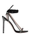 Gedebe Woman Sandals Black Size 10 Soft Leather In Black