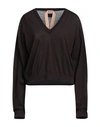 N°21 Woman Sweater Dark Brown Size 8 Virgin Wool