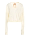 N°21 Woman Sweater Ivory Size 8 Virgin Wool In White