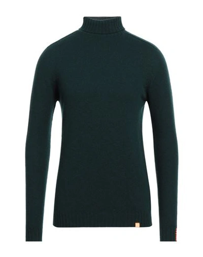 Suns Man Turtleneck Dark Green Size S Merino Wool, Cashmere