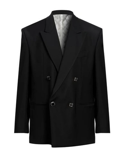 Canaku Çanaku Man Blazer Black Size 40 Wool, Polyamide, Elastane