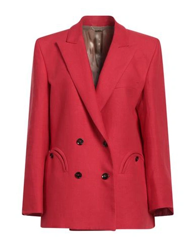 Blazé Milano Woman Blazer Red Size 2 Linen