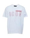 Dsquared2 Man T-shirt White Size Xxl Cotton In White