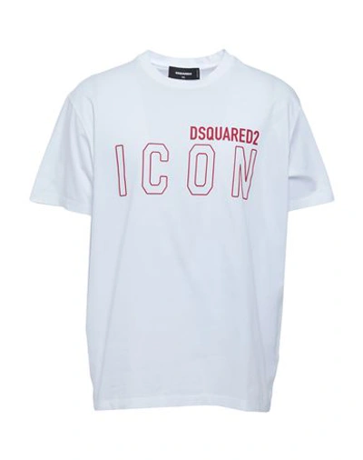 Dsquared2 Man T-shirt White Size Xxl Cotton