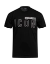 Dsquared2 Man T-shirt Black Size Xxl Cotton