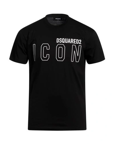 Dsquared2 Man T-shirt Black Size Xxl Cotton