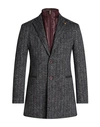 Roberto P  Luxury Roberto P Luxury Man Coat Midnight Blue Size 38 Wool, Polyester, Viscose
