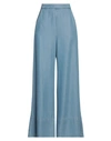 Pinko Woman Denim Pants Blue Size 6 Lyocell