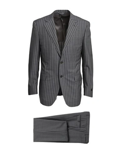 Canali Man Suit Grey Size 44 Pure Virgin Wool Iws