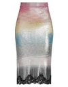 Missoni Woman Midi Skirt Silver Size 6 Viscose, Polyurethane, Cotton, Polyamide In Silver
