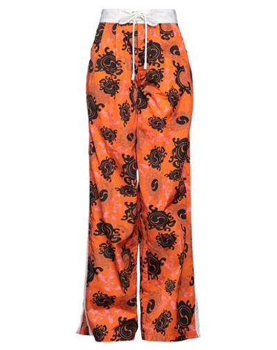 Dsquared2 Woman Pants Orange Size 2 Polyamide, Polyester