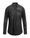 DSQUARED2 DSQUARED2 MAN DENIM SHIRT BLACK SIZE 44 COTTON