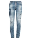 Dsquared2 Man Jeans Blue Size 40 Cotton, Elastane In Blue