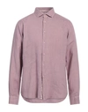 Alessandro Lamura Man Shirt Blush Size L Linen In Pink