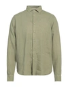 Alessandro Lamura Man Shirt Sage Green Size Xxl Linen