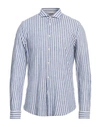 Impure Man Shirt Azure Size S Linen, Cotton In Blue