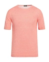 Rossopuro Man Sweater Salmon Pink Size 5 Linen, Cotton