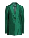 Max Mara Studio Woman Blazer Emerald Green Size 12 Silk In Green