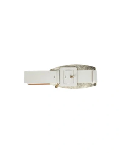 Babylon Woman Belt Ivory Size L Soft Leather In White