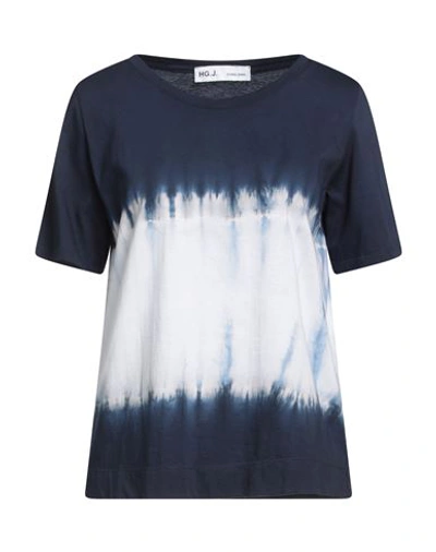 Hubert Gasser Woman T-shirt Navy Blue Size Xl Cotton