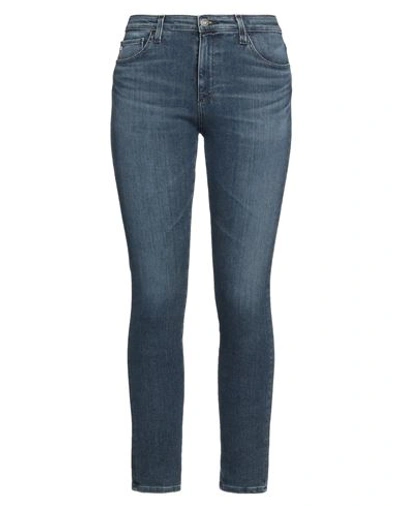 Ag Jeans Woman Jeans Blue Size 26 Cotton, Modal, Polyester, Elastane