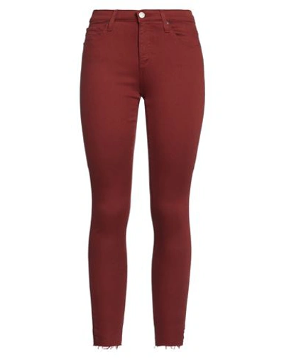 Ag Jeans Woman Jeans Rust Size 30 Cotton, Lyocell, Polyester, Polyurethane In Red