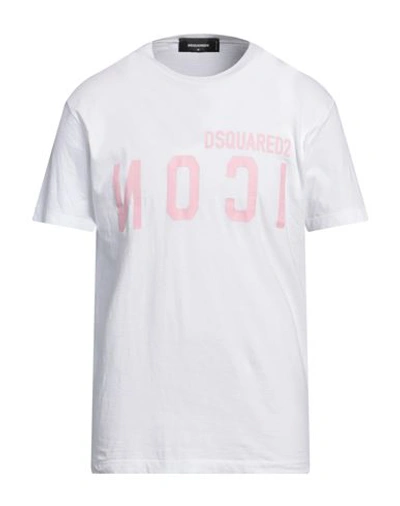 Dsquared2 Man T-shirt White Size Xxl Cotton