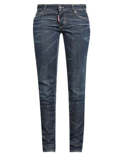 Dsquared2 Woman Denim Pants Blue Size 4 Cotton, Elastane