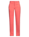 DSQUARED2 DSQUARED2 WOMAN PANTS CORAL SIZE 6 POLYESTER, VIRGIN WOOL, ELASTANE