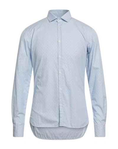 Aglini Man Shirt Sky Blue Size 15 ½ Cotton