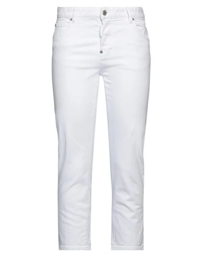 Dsquared2 Woman Jeans White Size 0 Cotton, Elastane