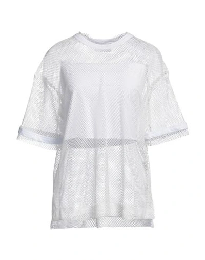 Isabelle Blanche Paris Woman T-shirt White Size S Polyester, Elastane