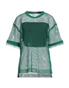 Isabelle Blanche Paris Woman T-shirt Green Size S Polyester, Elastane