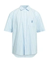 Stussy Man Shirt Azure Size Xl Cotton In Blue