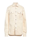 RICK OWENS DRKSHDW DRKSHDW BY RICK OWENS WOMAN DENIM SHIRT CREAM SIZE 2 COTTON