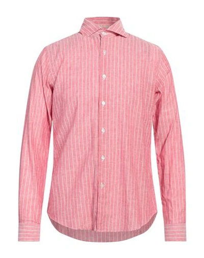 Alessandro Lamura Man Shirt Red Size M Linen