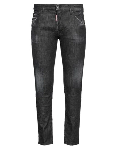 Dsquared2 Man Jeans Steel Grey Size 40 Cotton, Elastane In Black