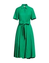 P.a.r.o.s.h P. A.r. O.s. H. Woman Midi Dress Green Size Xs Viscose, Linen