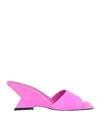 Attico Cheope Mule In Fuchsia Color Suede In Pink