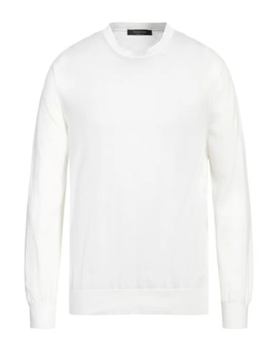Zegna Man Sweater Off White Size 42 Cotton
