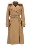 CHLOÉ CHLOÉ WOMEN EMBROIDERED HOODED TRENCH COAT