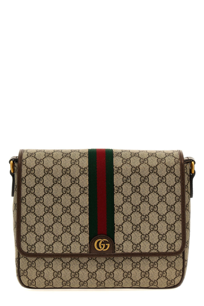 Gucci Men 'ophidia' Medium Shoulder Bag In Cream