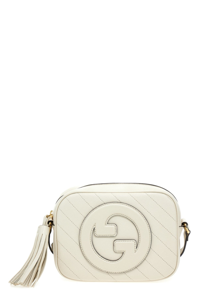 Gucci Blondie Leather Crossbody Bag In White