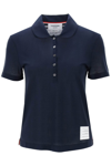 THOM BROWNE THOM BROWNE POLO SHIRT IN CREPE JERSEY WOMEN